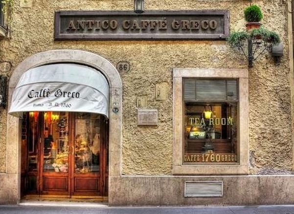 eerste espresso in Antico Caffe Greco