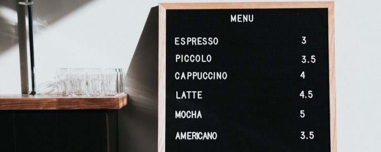 espresso met melk menu